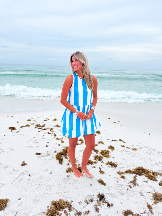 Saltwater Stripe Blue Dress