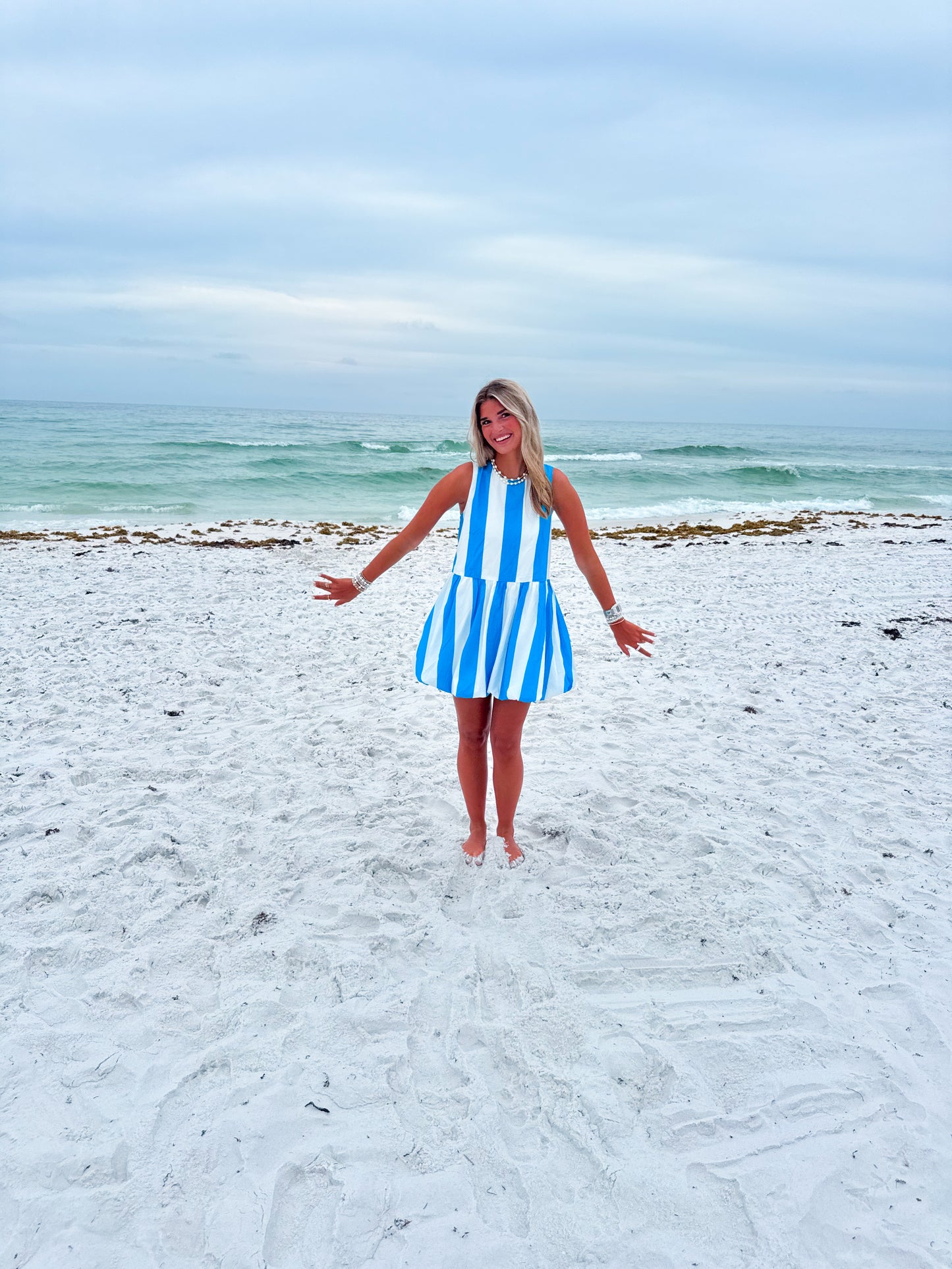 Saltwater Stripe Blue Dress
