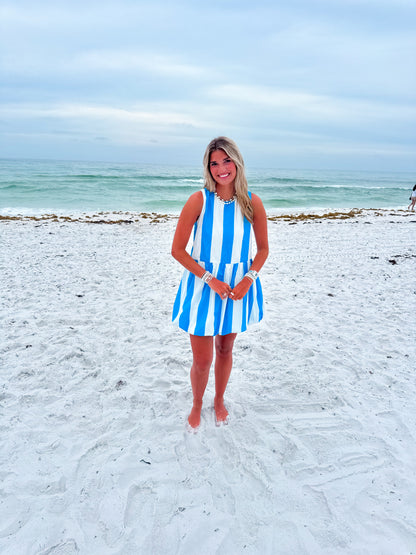 Saltwater Stripe Blue Dress