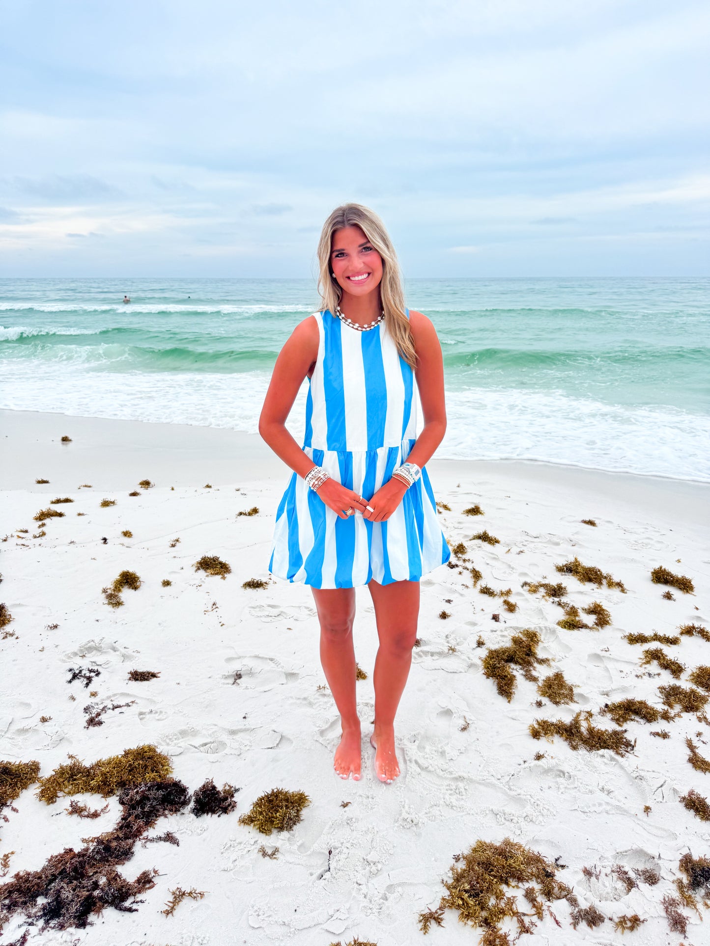 Saltwater Stripe Blue Dress