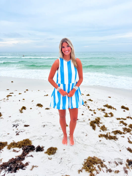 Saltwater Stripe Blue Dress