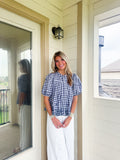 Ocean Gingham Top