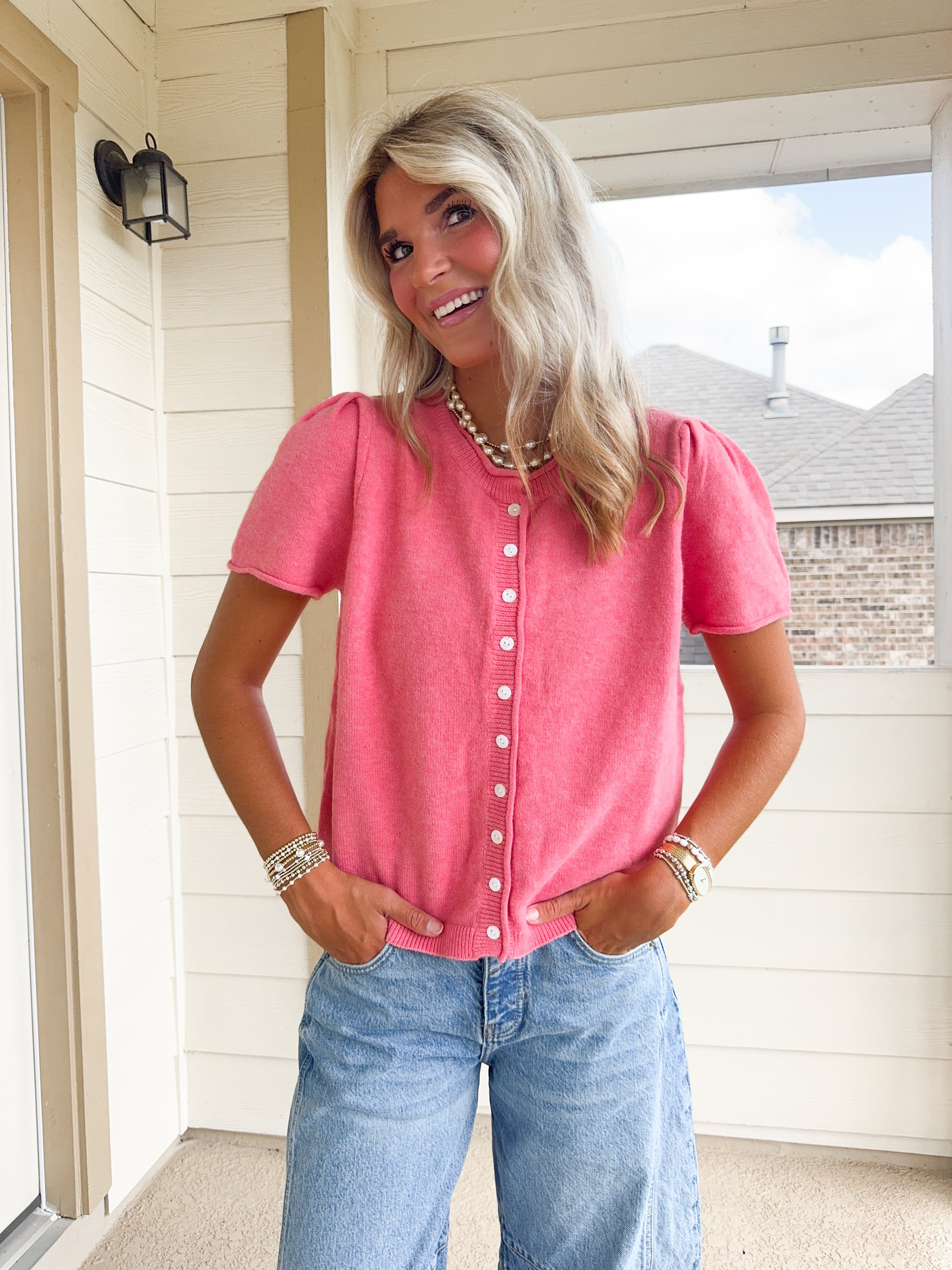 Pink Easy Breezy Cardigan