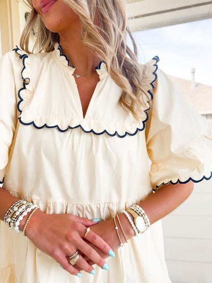 Sailor Scalloped Dress