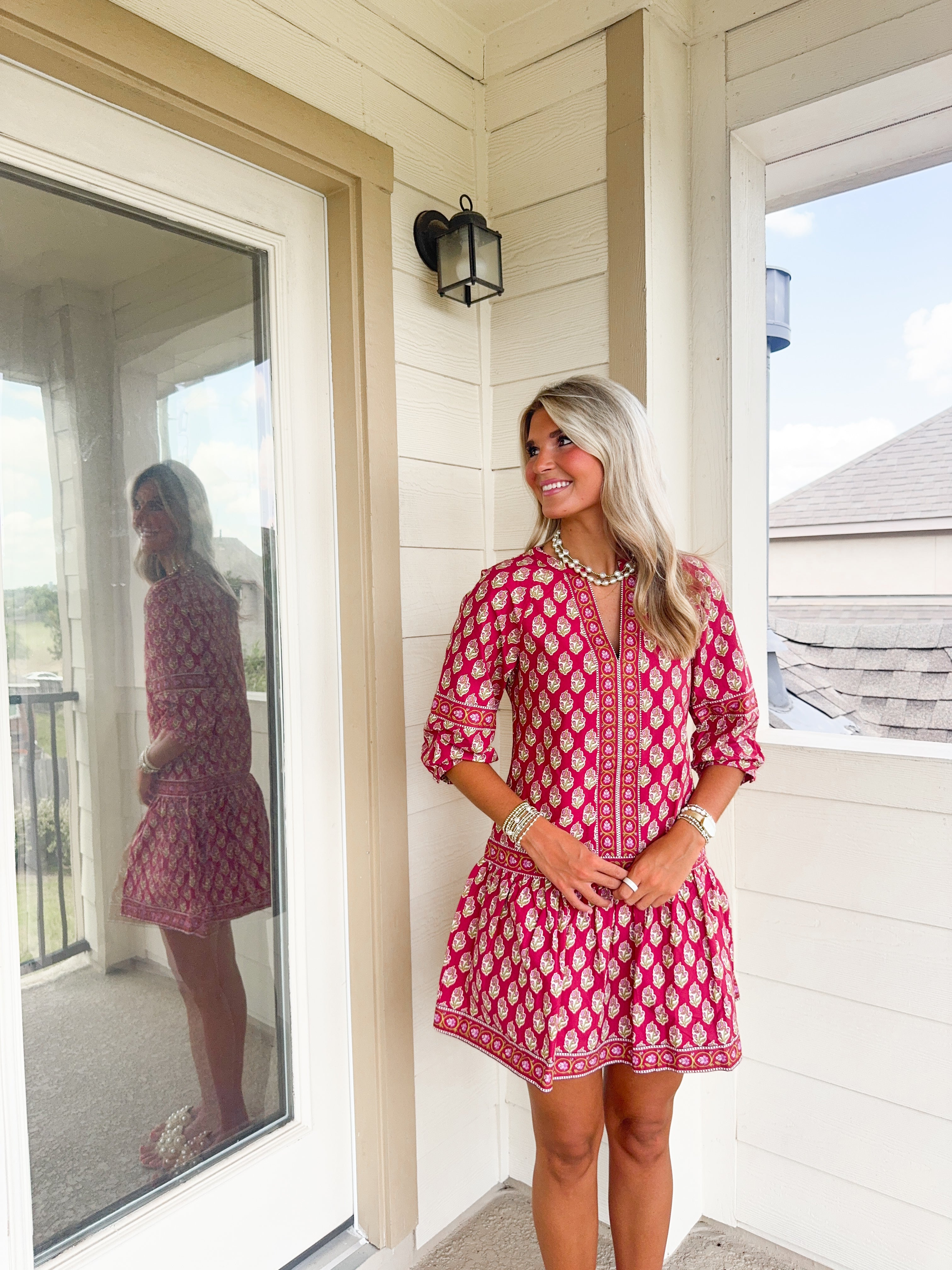 Crimson Cottage Dress