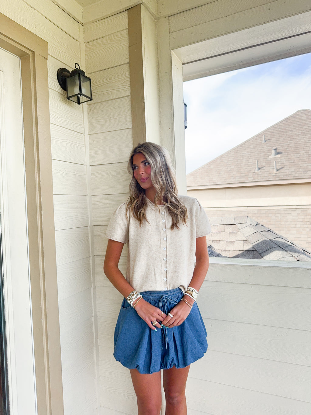 Bri Bubble Mini Skirt (SIZE UP)