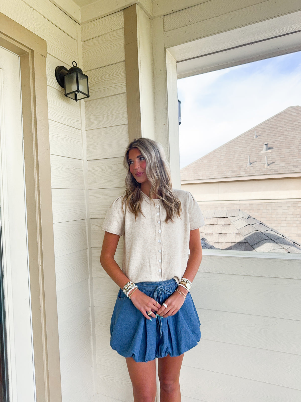 Bri Bubble Mini Skirt (SIZE UP)
