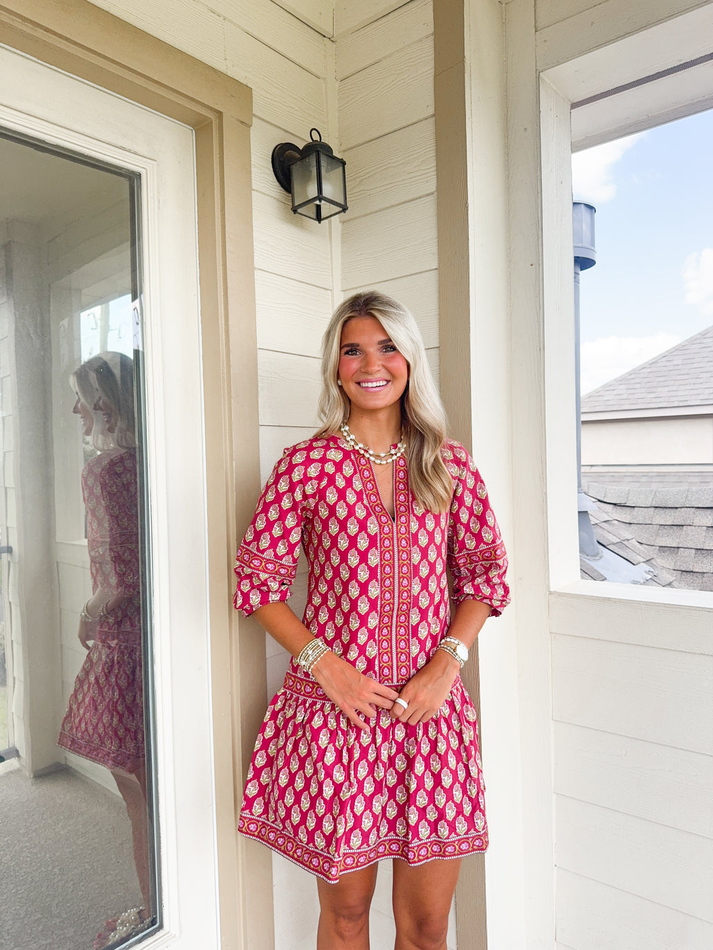 Crimson Cottage Dress