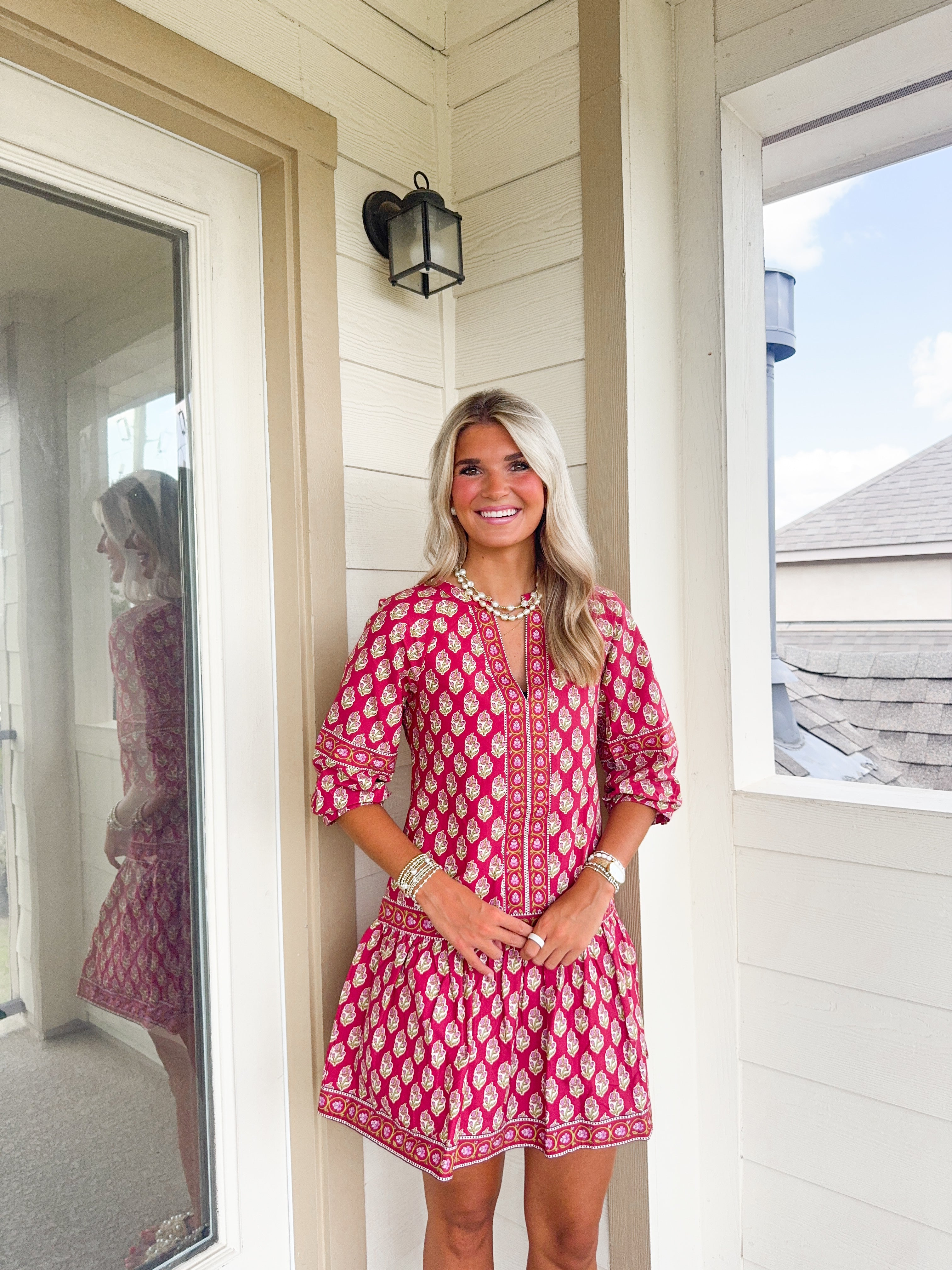 Crimson Cottage Dress