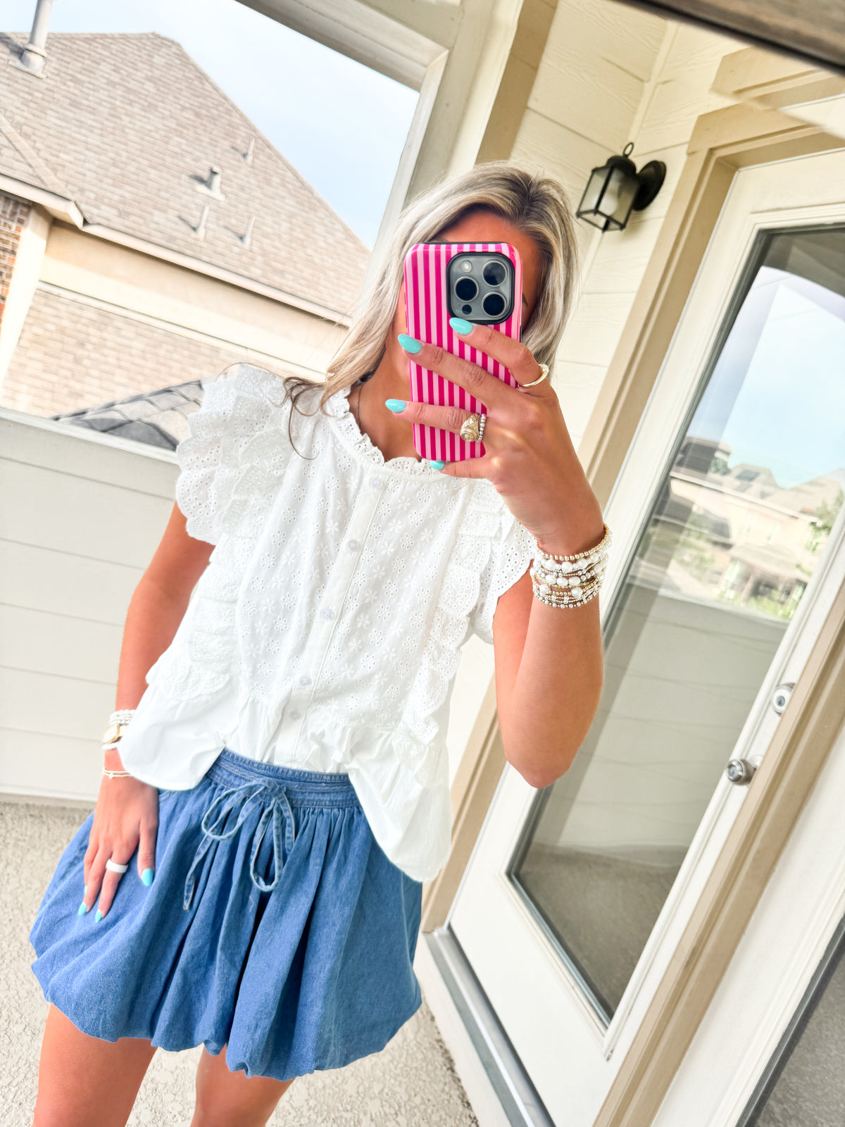Elegant Eyelet Top