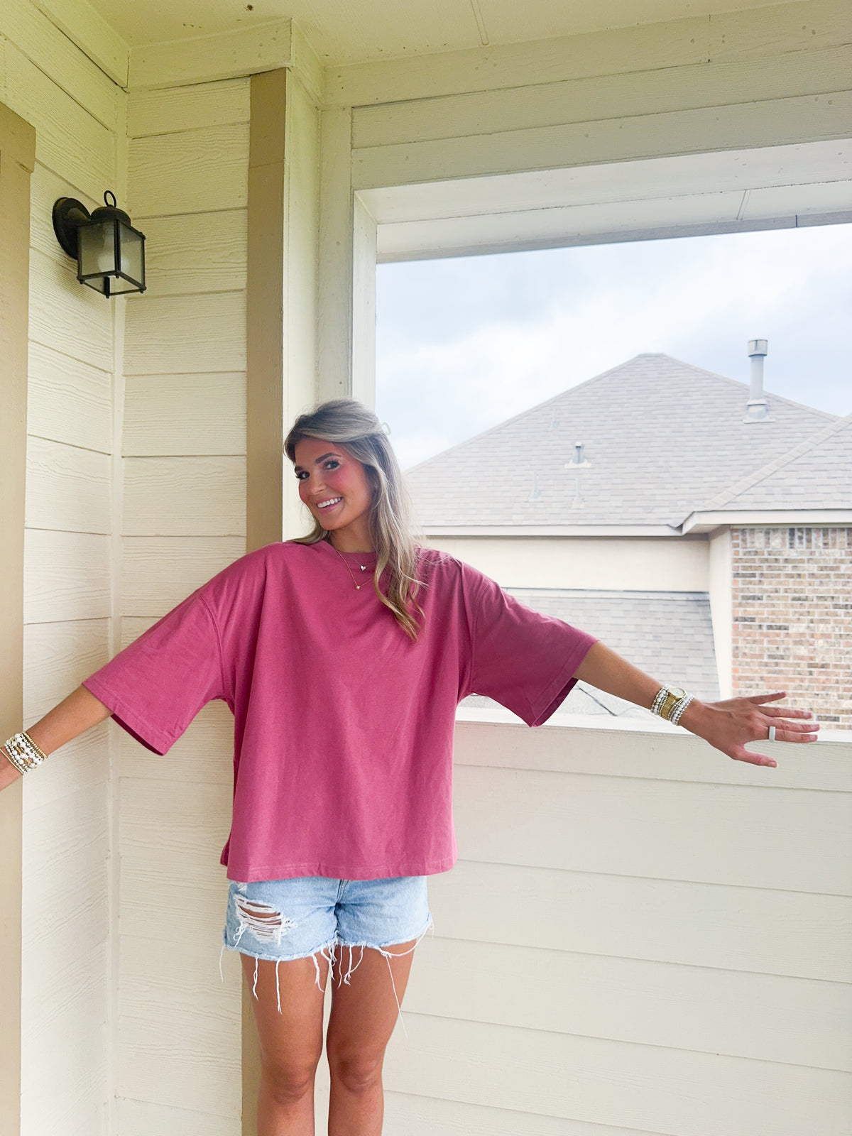 Everyday Oversized Mauve Tee