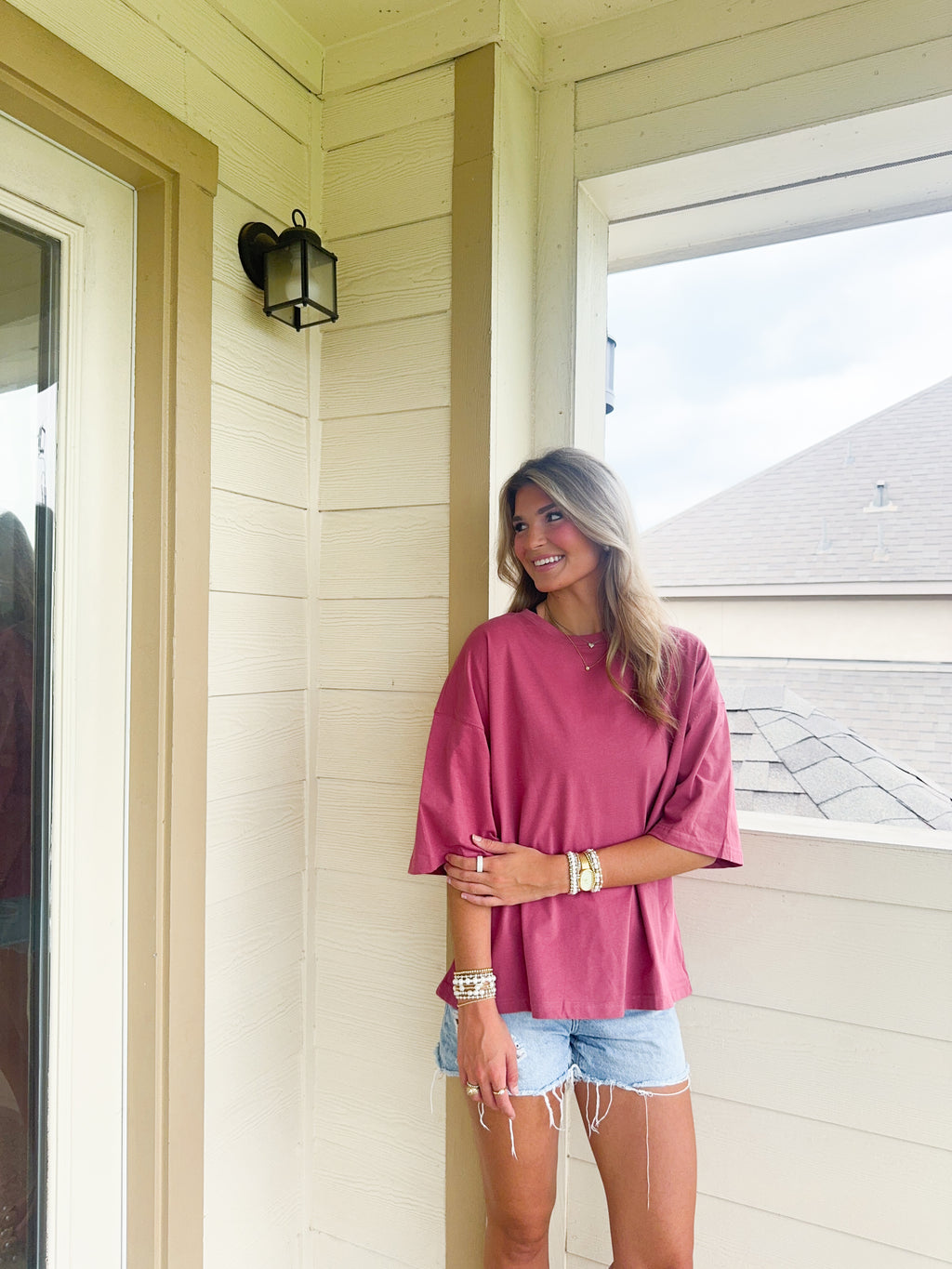 Everyday Oversized Mauve Tee